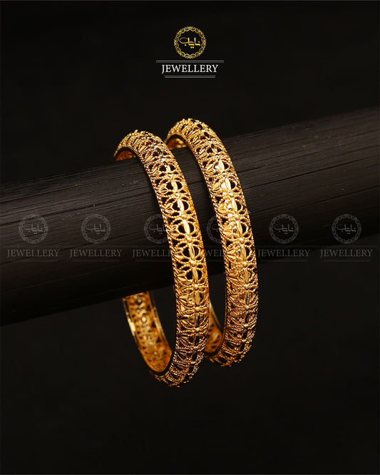 China Gold Bangles (pair)-2675 Nayab Jewellery