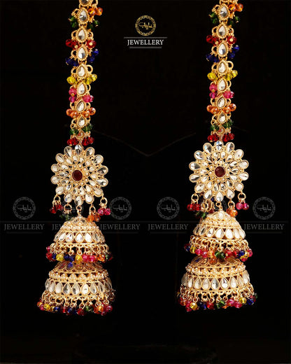 Kundan 2 Step Sahara Jhumka-2906