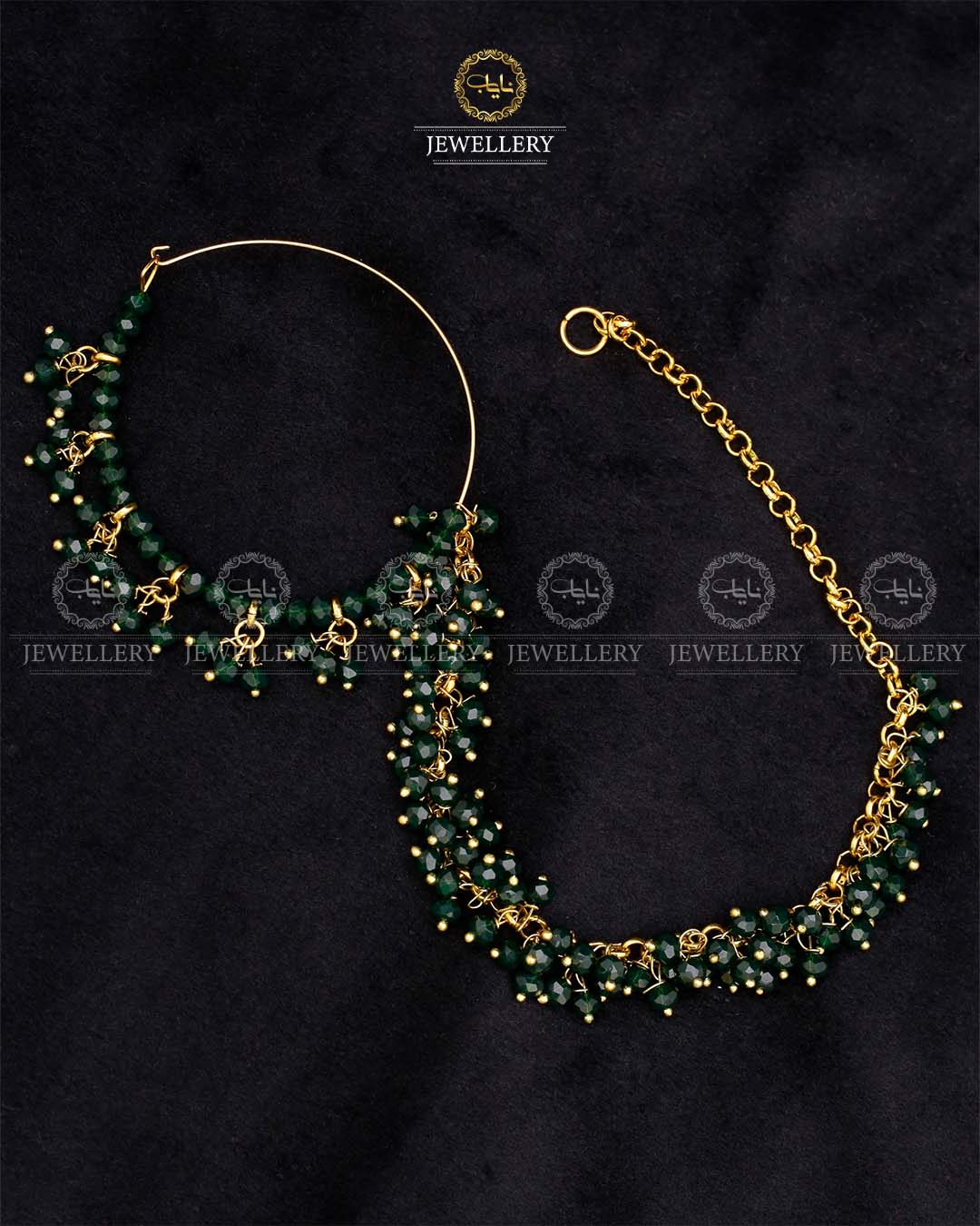 Gajra Nose Ring (Nath)  NJ-2641 Nayab Jewellery