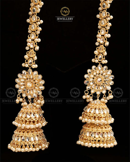 Kundan 2 Step Sahara Jhumka-2906