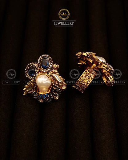 Turkish mother pearl Adjustable Ring-2946