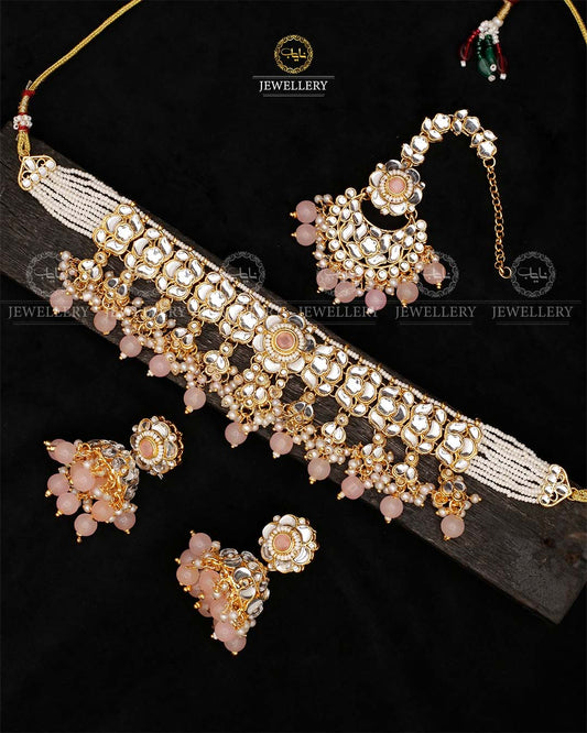 Indian Dubbi kundan Chokar set-2538 Nayab Jewellery