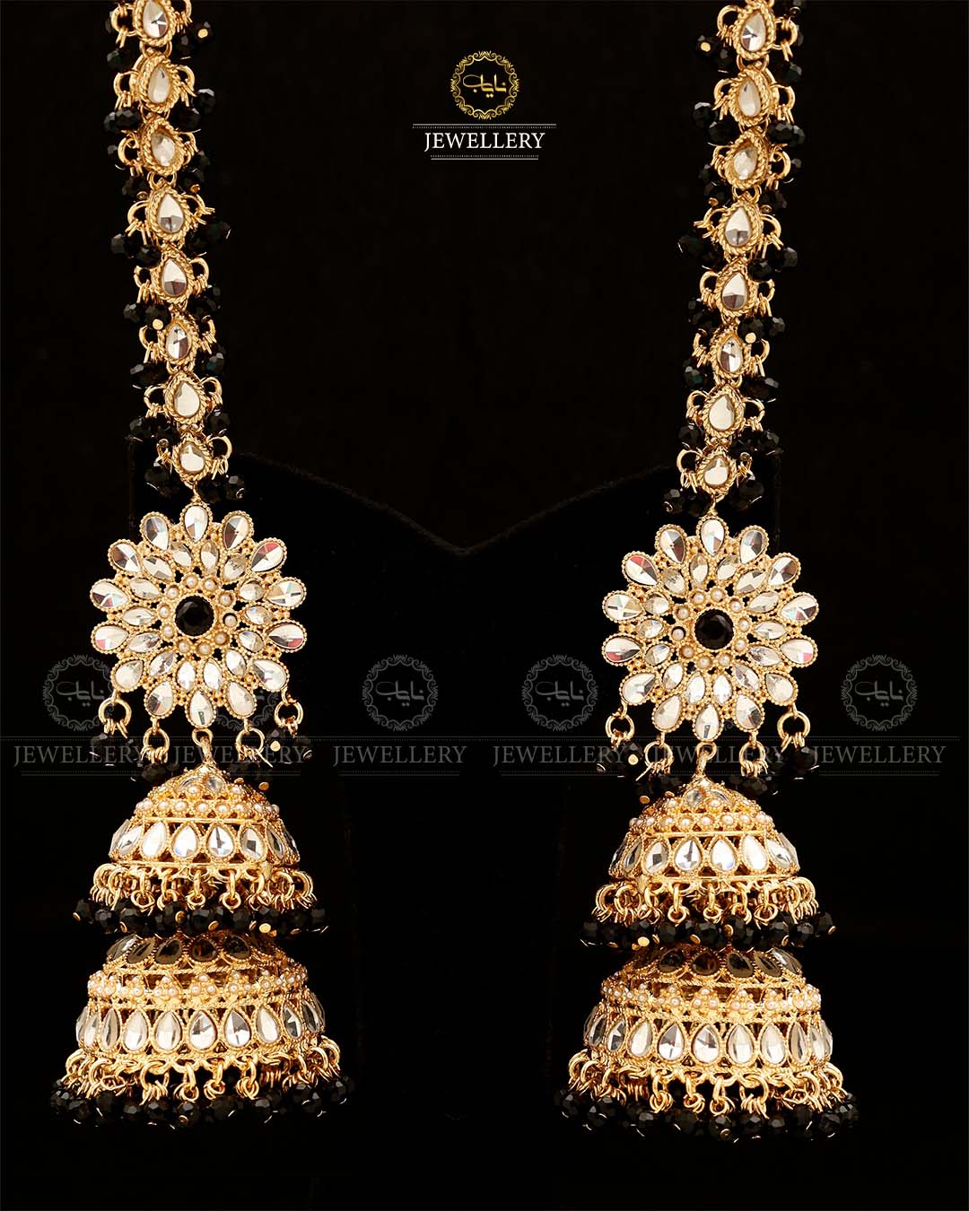 Kundan 2 Step Sahara Jhumka-2906
