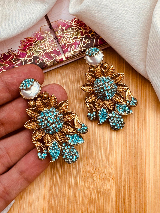 Turkish Sun Flower Earrings E-3055