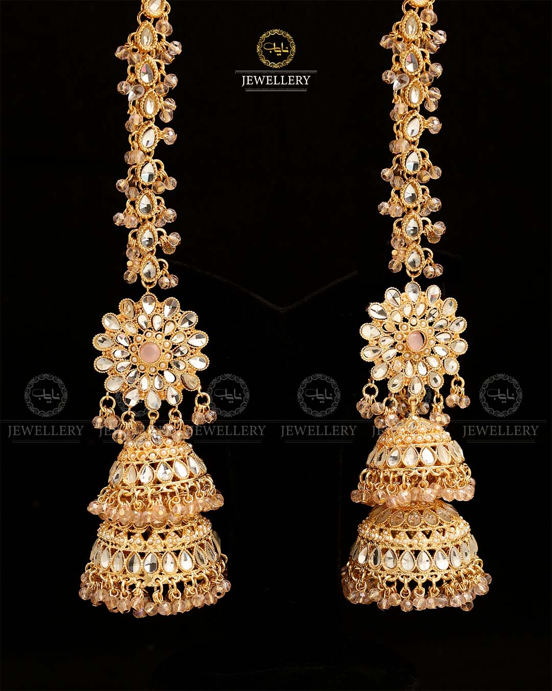 Kundan 2 Step Sahara Jhumka-2906