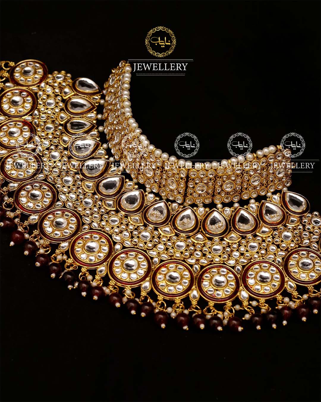 Indian Dubi Kundan 7 pcs Birdal Set-2719 Nayab Jewellery