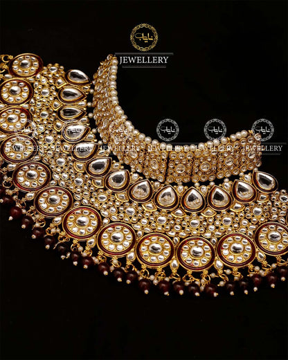 Indian Dubi Kundan 7 pcs Birdal Set-2719 Nayab Jewellery