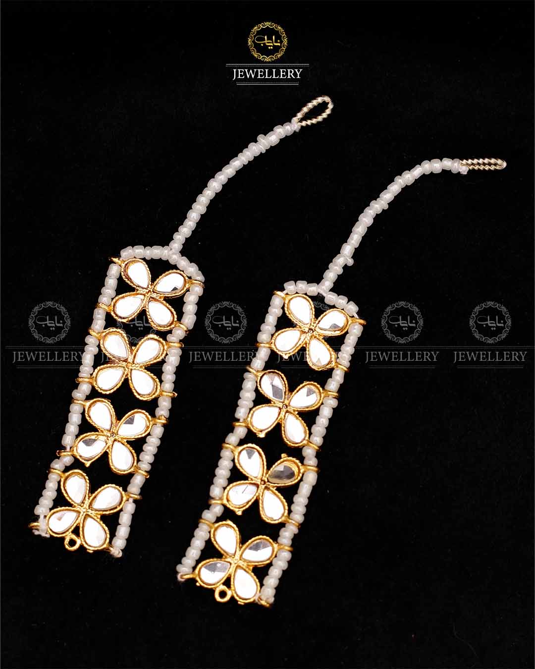 Uncut kundan Sahara (pair)-2582 Nayab Jewellery