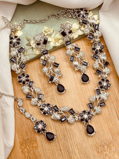 Turkish Necklace Set NJ-1528-Silver