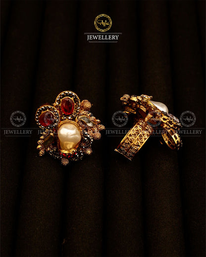 Turkish mother pearl Adjustable Ring-2946