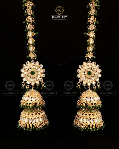 Kundan 2 Step Sahara Jhumka-2906