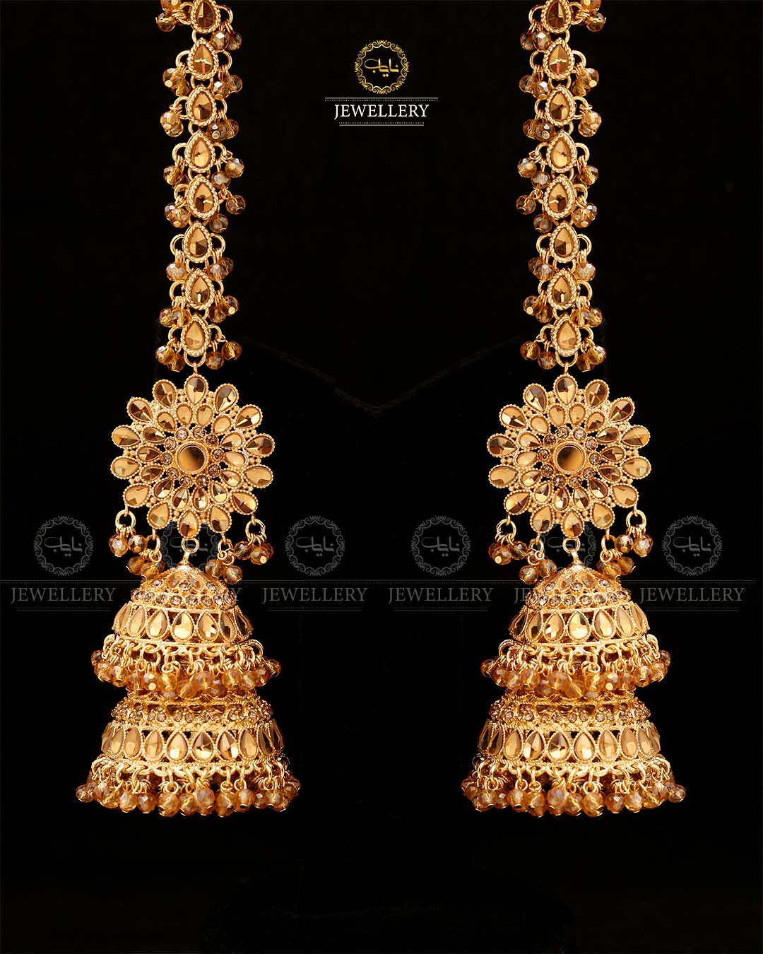 Kundan 2 Step Sahara Jhumka-2906