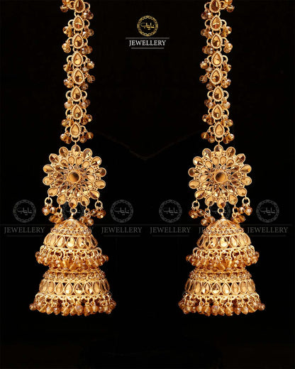Kundan 2 Step Sahara Jhumka-2906
