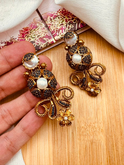 Turkish Mother Pearl Earrings E-3056