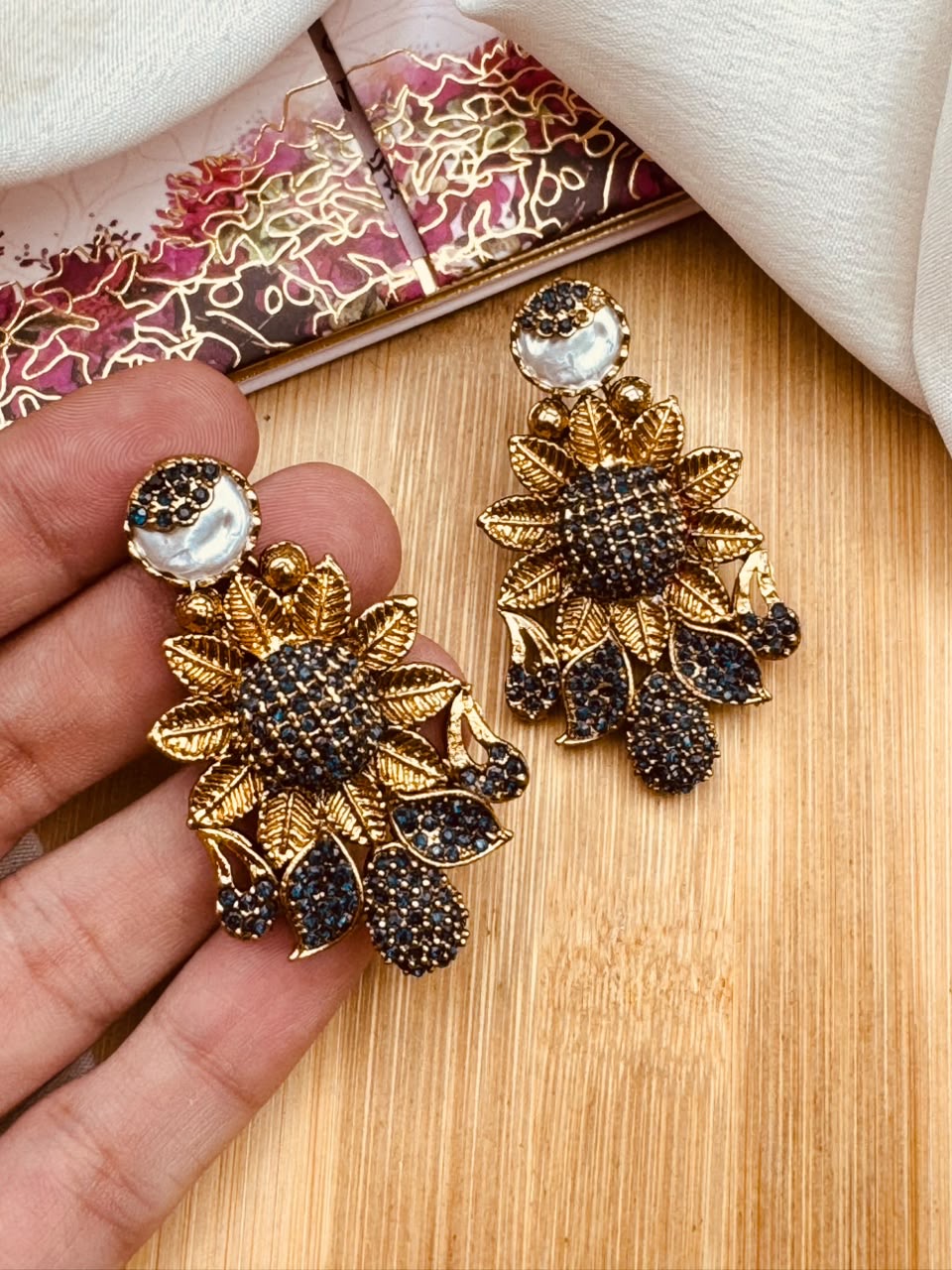Turkish Sun Flower Earrings E-3055