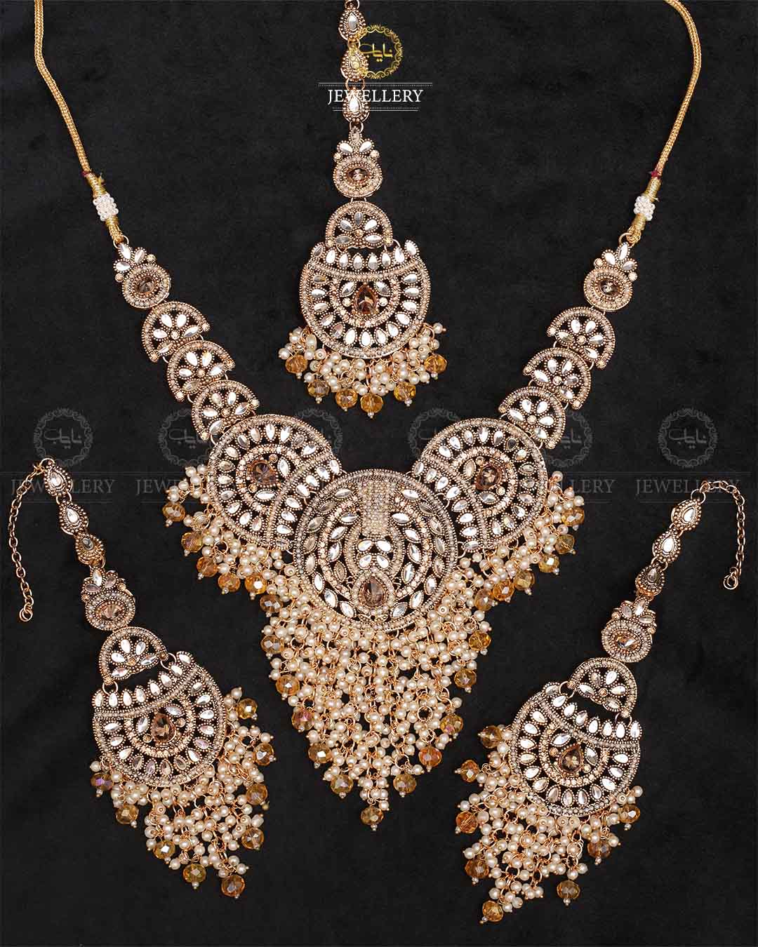 Zampa Kundan Bridal set -2255-Golden