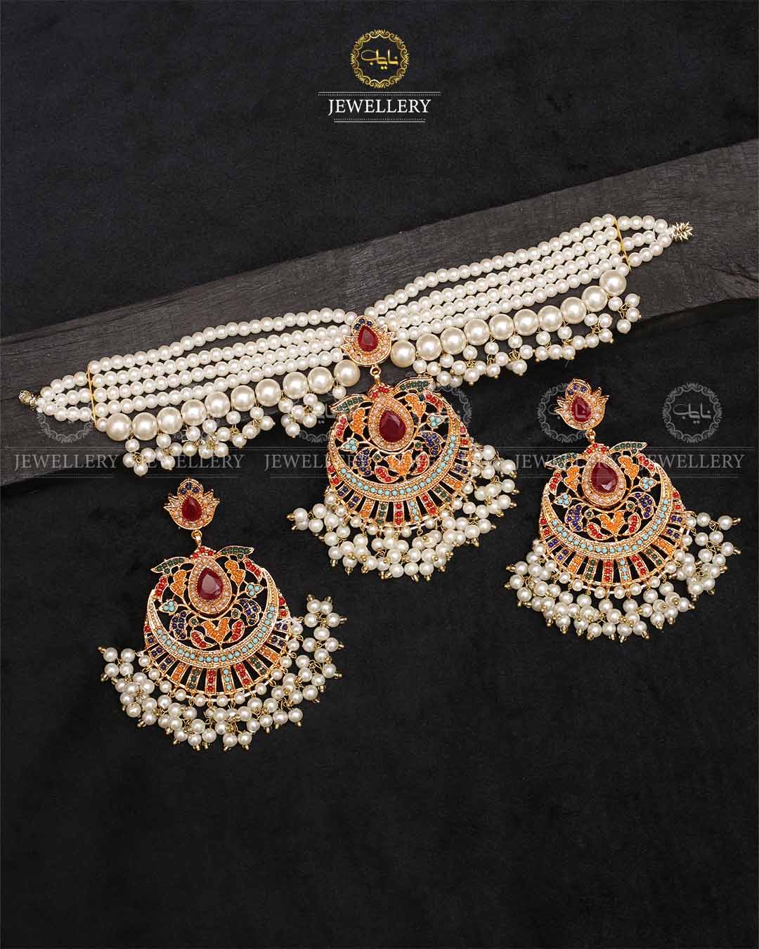 Turkish Noratan Chokar with Big size Earrings  -2218