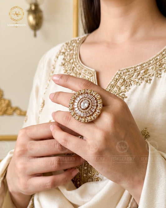 Turkish Round Adjustable Ring R-418