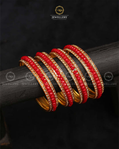 Hand made Bridal 4 pcs bangles set-2388