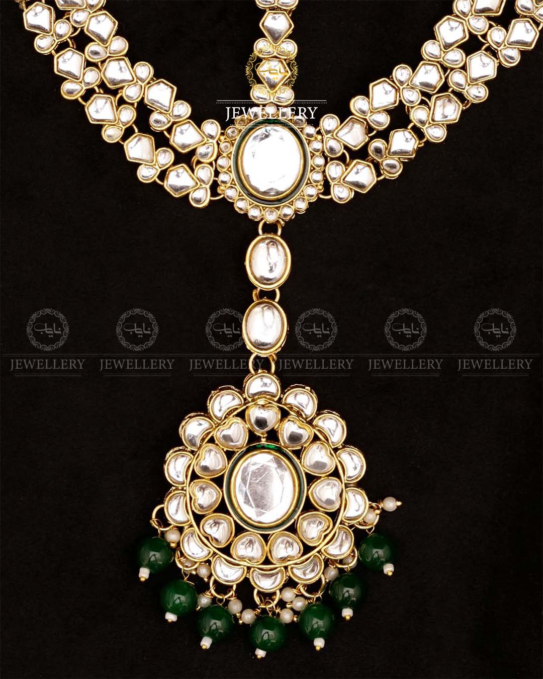 Indian Uncut Kundan 7 pcs Birdal Set-2720 Nayab Jewellery