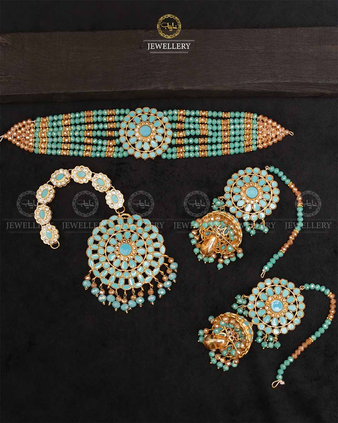 Casting chokar set with Big size tika & jhumka-2298