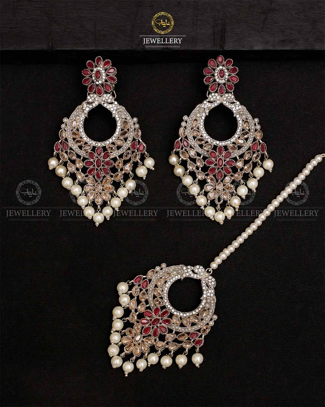 Shimla Zarcon Gems Earrings with Tika -2140