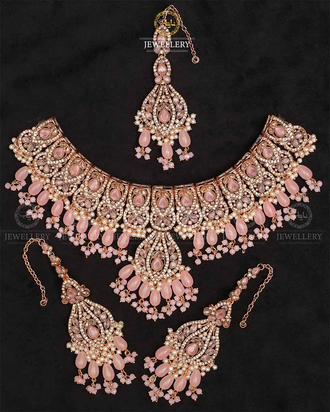 Rajhistani Zarcon Collar Necklace set-2332