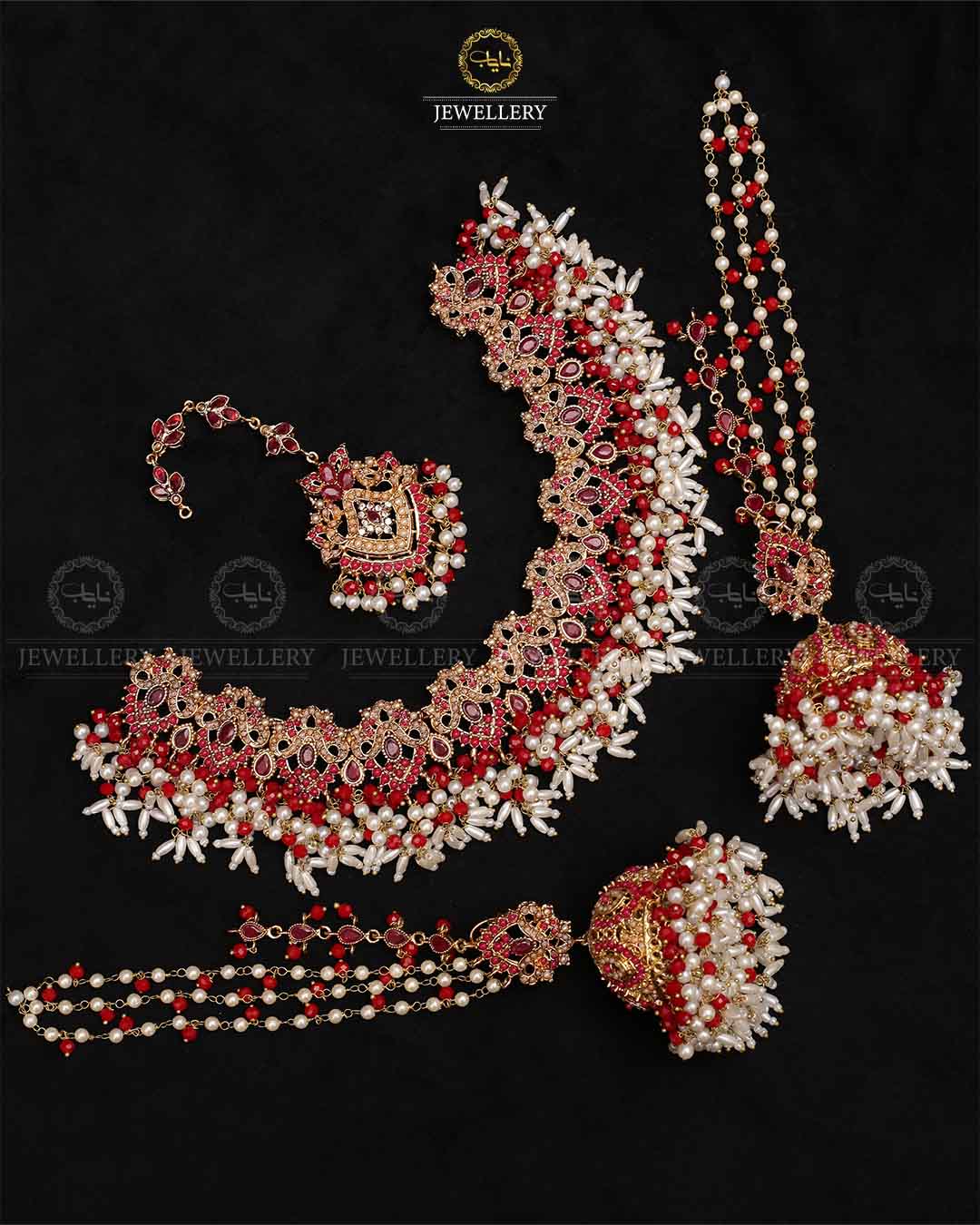 Noratan Bridal Necklace with Sahara Jhumka-2410