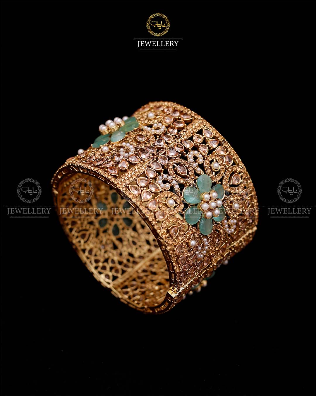 Floral Bridal Openable Bangle (Each)-2594 Nayab Jewellery