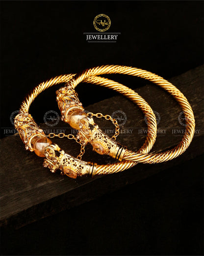 Madrasi Round openable Bangles (pair)-2928