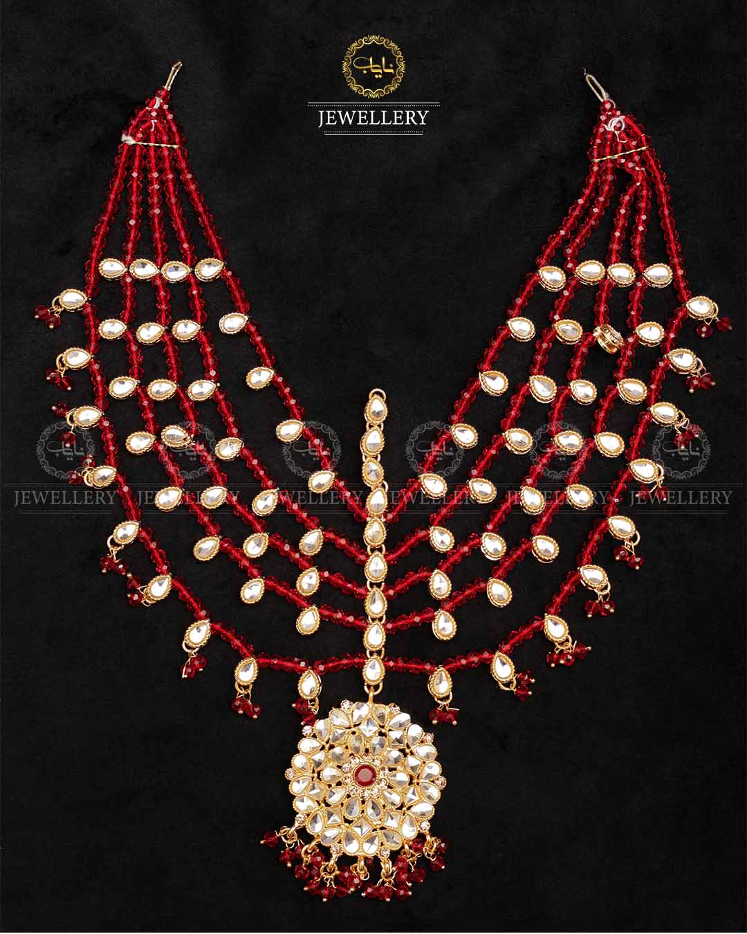 Kundan Full head Matha patti-2420-Golden