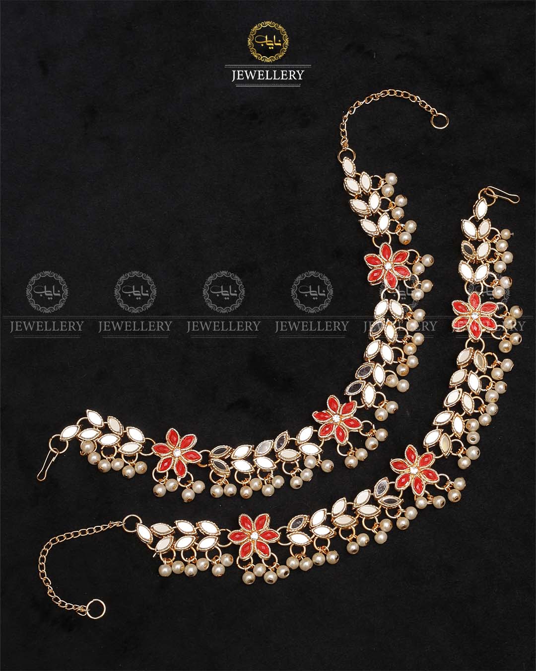 Kundan Anklet pazeb (pair)-2038-Golden