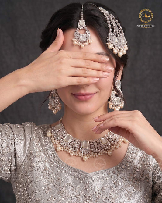 Egyptian Bridal set-2847-Silver