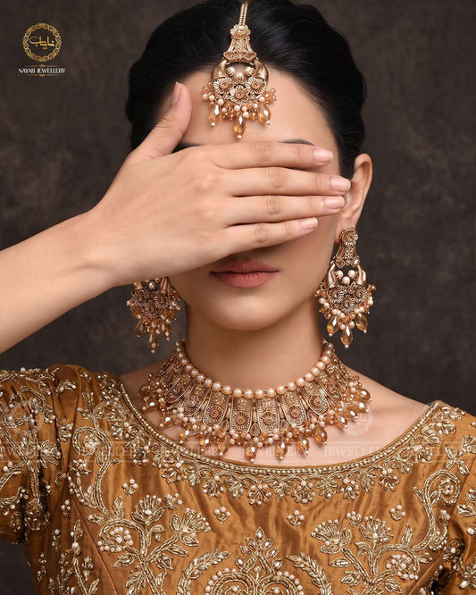 Rajwadi Collar Necklace set-2371