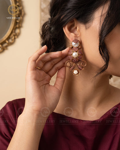 Turkish Mother Pearl Earrings E-3056