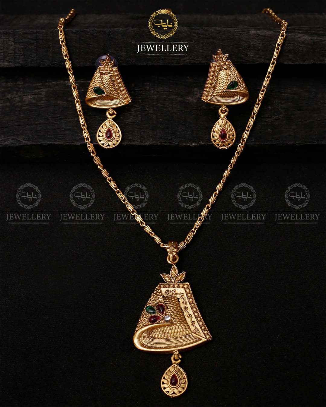 Indian Rajwadi Pendant set -2061