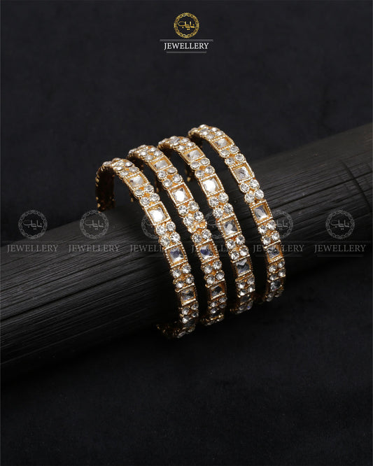 Fancy 4 pcs Bangles for kids-2456-White Nayab Jewellery
