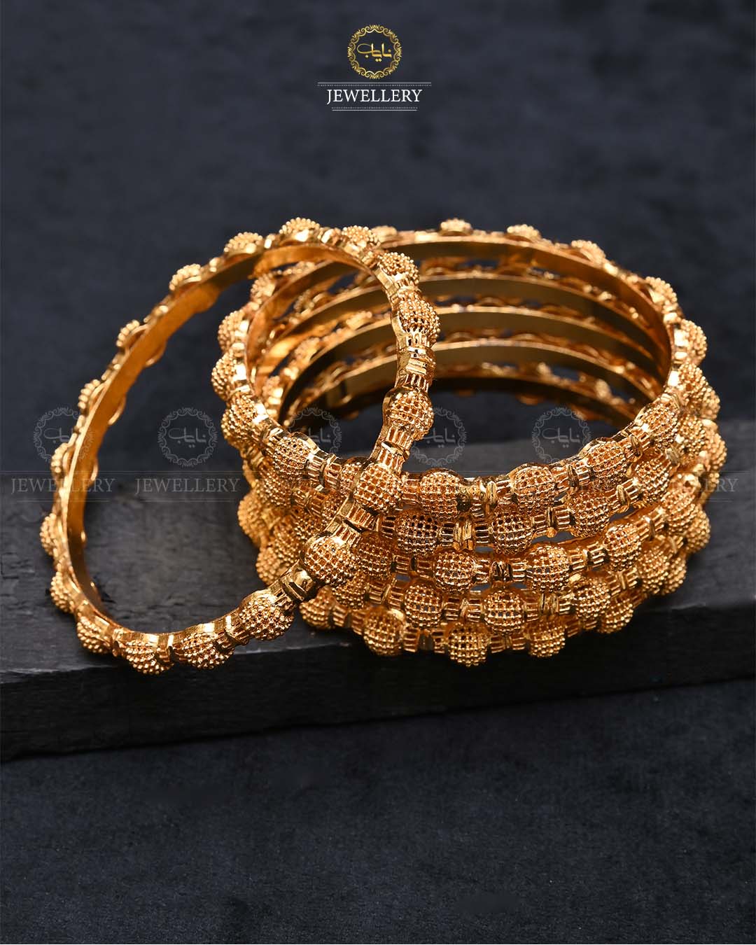 Decent 6 pcs Gold Look Bangles-2259