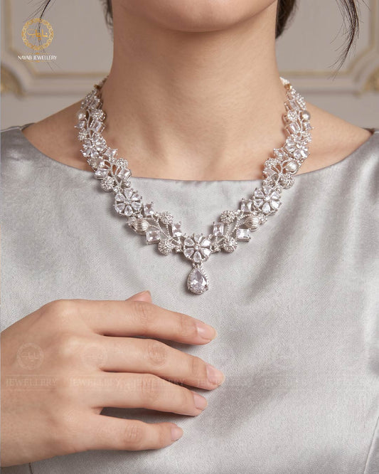 Turkish Necklace Set NJ-1528-Silver