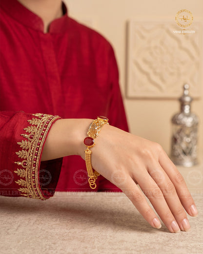 Gold Plated Egyptian Kalma Bracelet  (Size Adjustable) NJ-1370