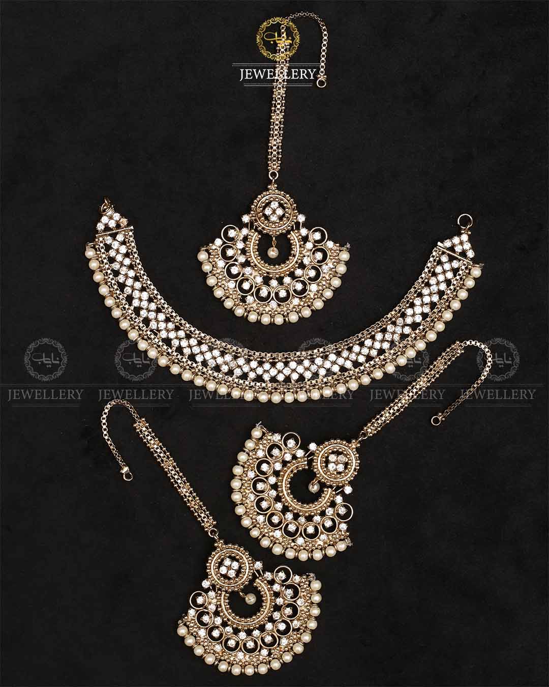 Traditional Manjoos Necklace set-2330-Silver