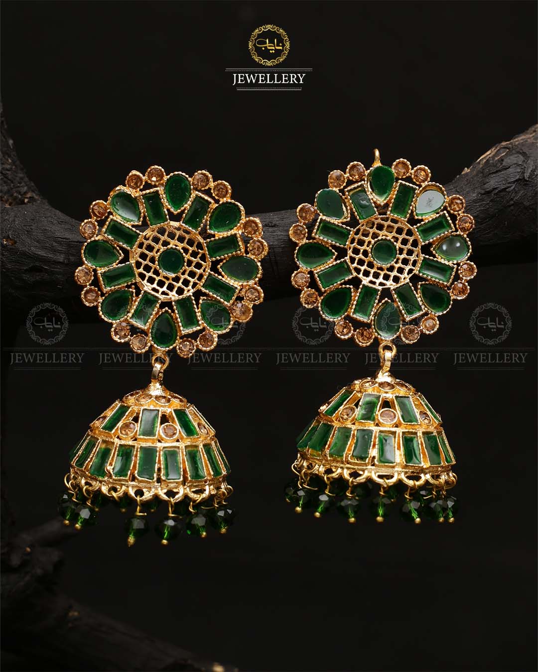 Tapper Flower jhumki-2162-Golden