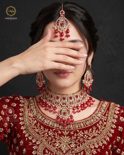 Rajhistani Zarcon Collar Necklace set-2332