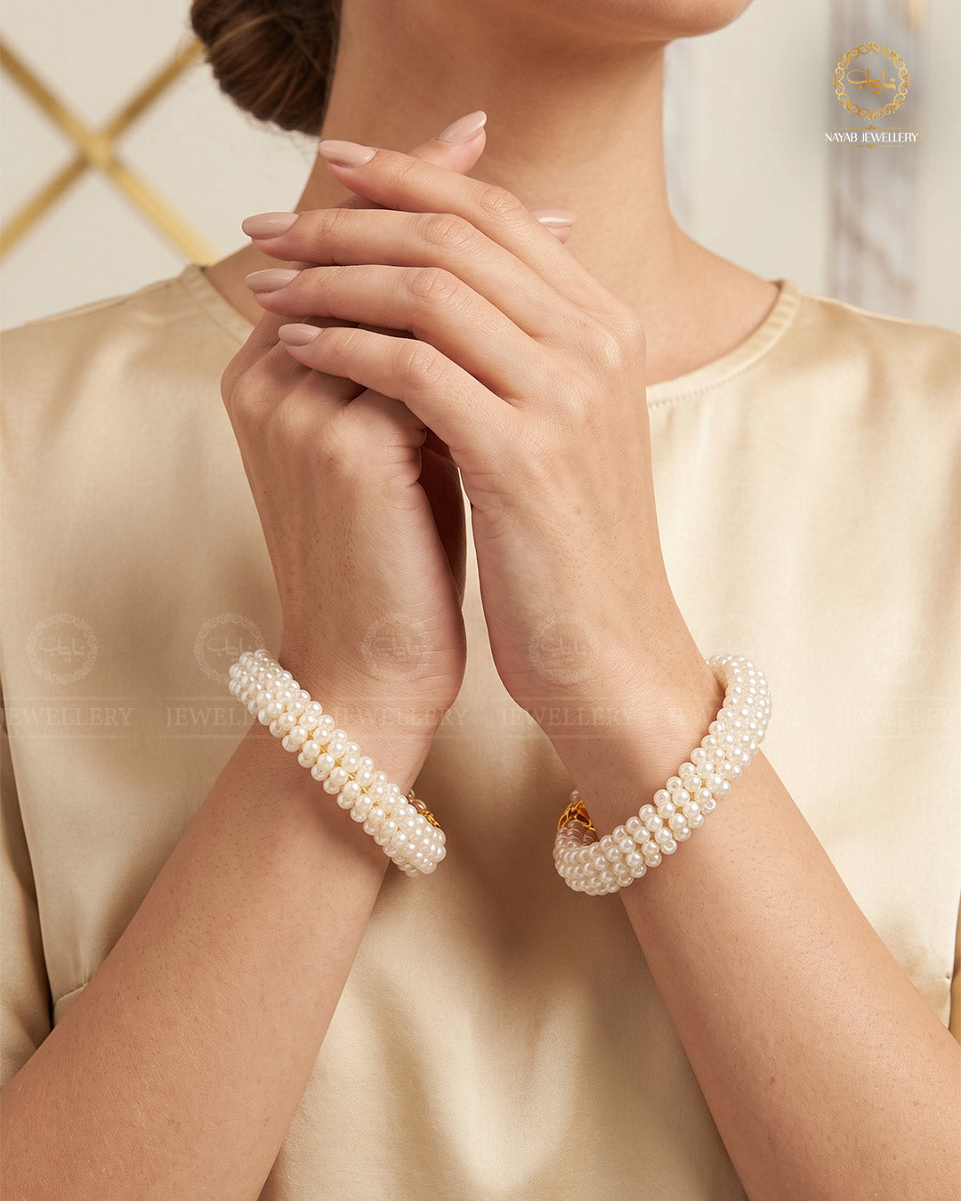Zainab Pearl Gajra Openable Bangles (pair) -2693