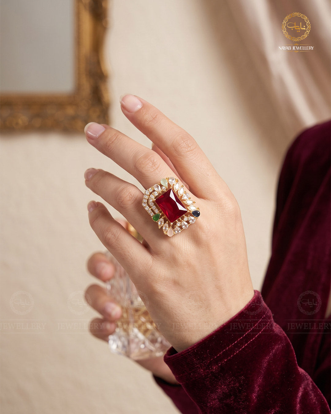 Egyptian Saqure Adjustable Ring-2416