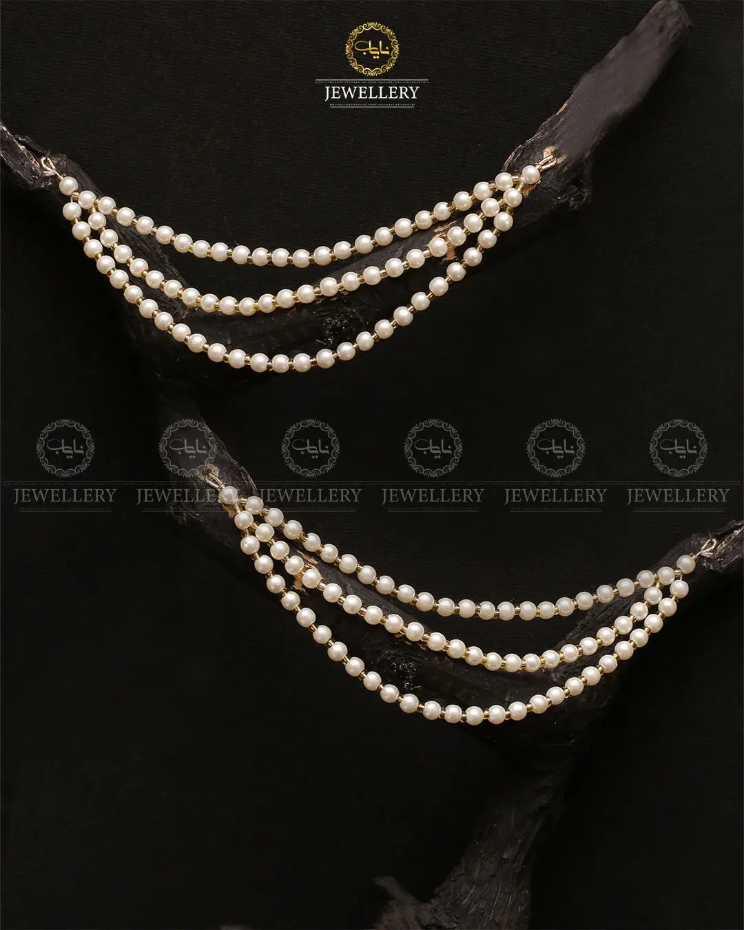 3 layers pearl Sahara (pair)-2301 Nayab Jewellery