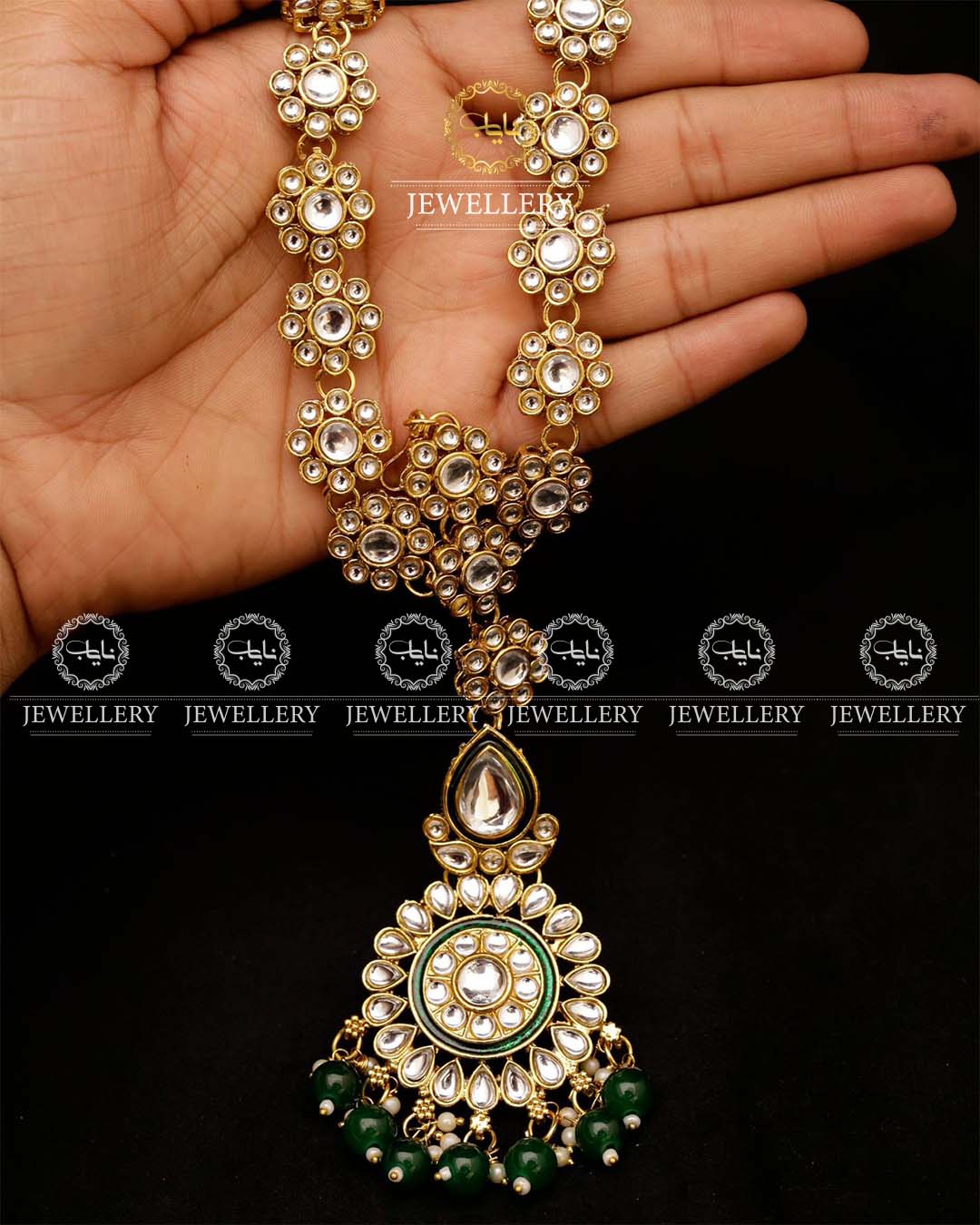 Indian Dubi Kundan 7 pcs Birdal Set-2719 Nayab Jewellery