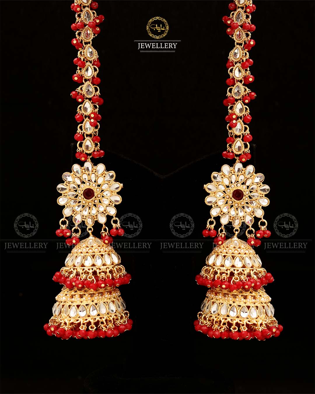 Kundan 2 Step Sahara Jhumka-2906