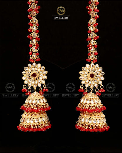 Kundan 2 Step Sahara Jhumka-2906