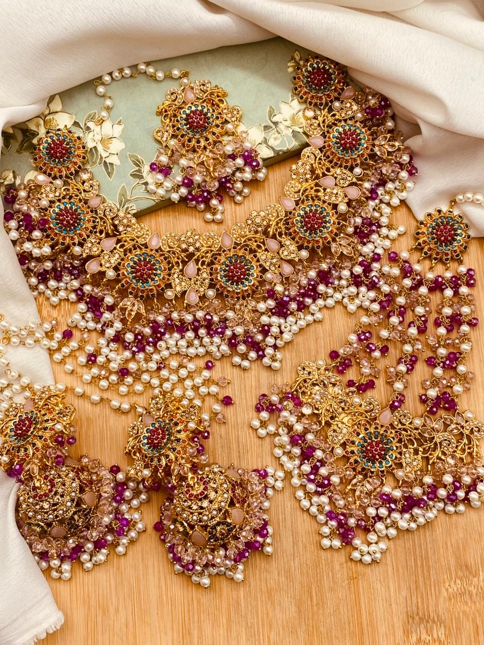 Traditional Hand made Noratan Bridal set  -2138